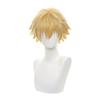Chainsaw Man Denji Cosplay Costume Perucă Mens Anime Halloween Auriu Păr Scurt