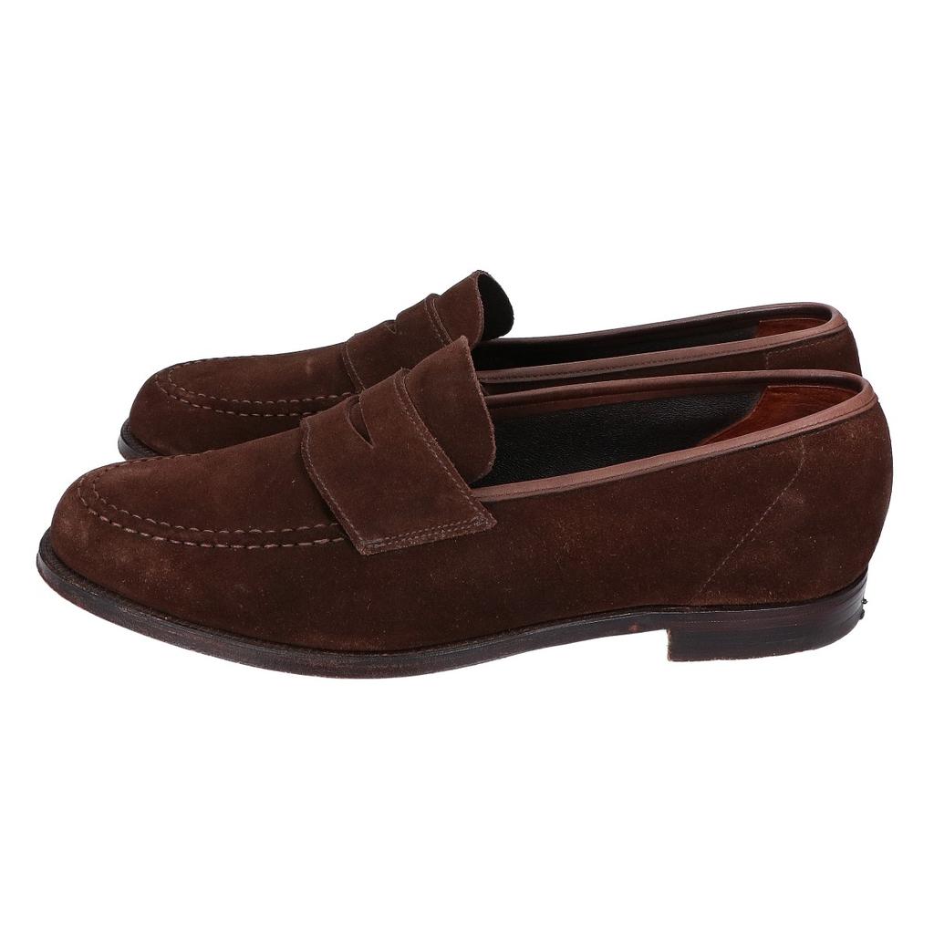 Crockett&Jones BOSTON2 Suede Coin Loafers/ Shoes 7.5 BrownUsed