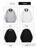 2026 Autumn/Winter Men's Raglan Sleeve Polo Neck Long Sleeve Hoodie - Youthful & Trendy Fashion