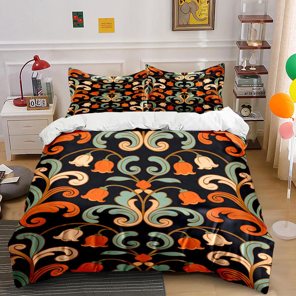 

Floral pattern with tulips. Bedding sets Duvet cover sets Duvet covers Pillowcases(1 * Duvet Cover 2 * Pillowcases, without duvet insert) 135x200cm
