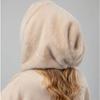 Thick Warm Winter Fur Hat Soft Knitted Hat Scarf New Fur Neck Collar  for Women