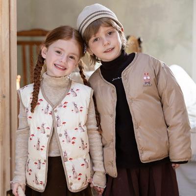 Gilet termico foderato per bambini Inverno Abbigliamento per bambini Protezione dal freddo Imbottito in cotone Senza maniche Abbigliamento per neonati e bambini piccoli Capispalla unisex