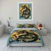 Chinese Dragon with Clouds Bedding Set for Kids Luxury Gift 3pcs Digital Print Comforter Set Soft Comfortable Breathable