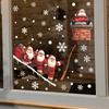 Personalized Santa Claus Festive Atmosphere Glass Door and Window Decorative Stickers for Giving Gifts