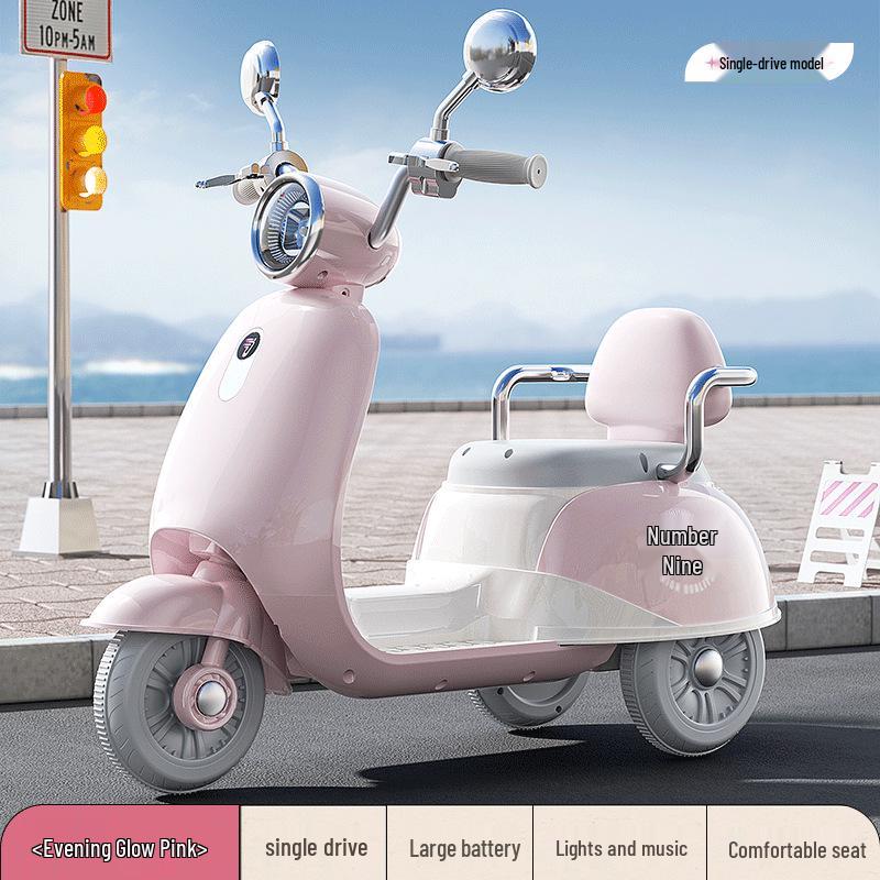 2024 Model Children's Electric Tricycle for Boys and Girls, Ages 3-12, Long Range, Pushable.