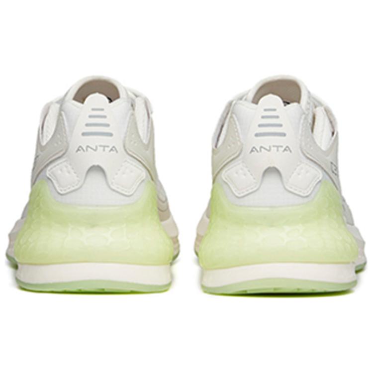 Anta C37+ Running Series Soft Sole Low Top Running Shoes Glow In The Dark Women sneaker White Green 922045537-7