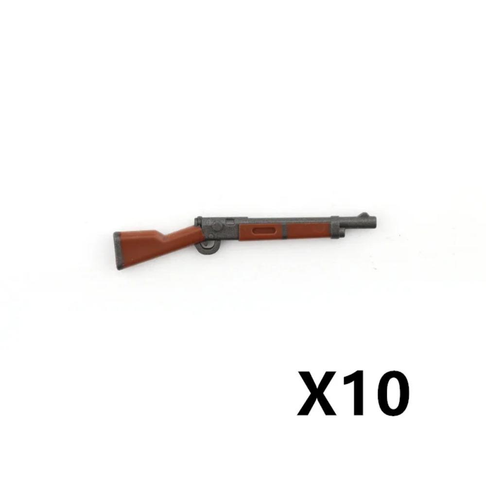 5/10 Zbraně vojáků z 2. světové války Stavebnice Dvoubarevný tisk Stroj Puška Samopal Odstřelovací pušky Vojenské příslušenství Kostky C238