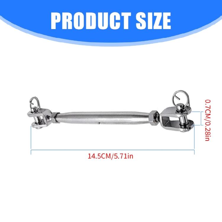 Professional Stainless Steel Jaw Turnbuckles 5Pcs Weather Resistant Elastic Regulator For Tent Anchoring Rope Tightening