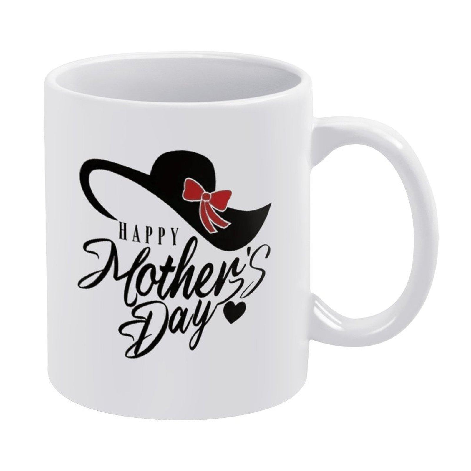 

1pc 11oz White Coffee Mug, Double-Sided Funny Printed Cup, Ceramic Heat Resistant, Smooth Grip, Dishwasher Safe, Perfect Everyday Gift білий