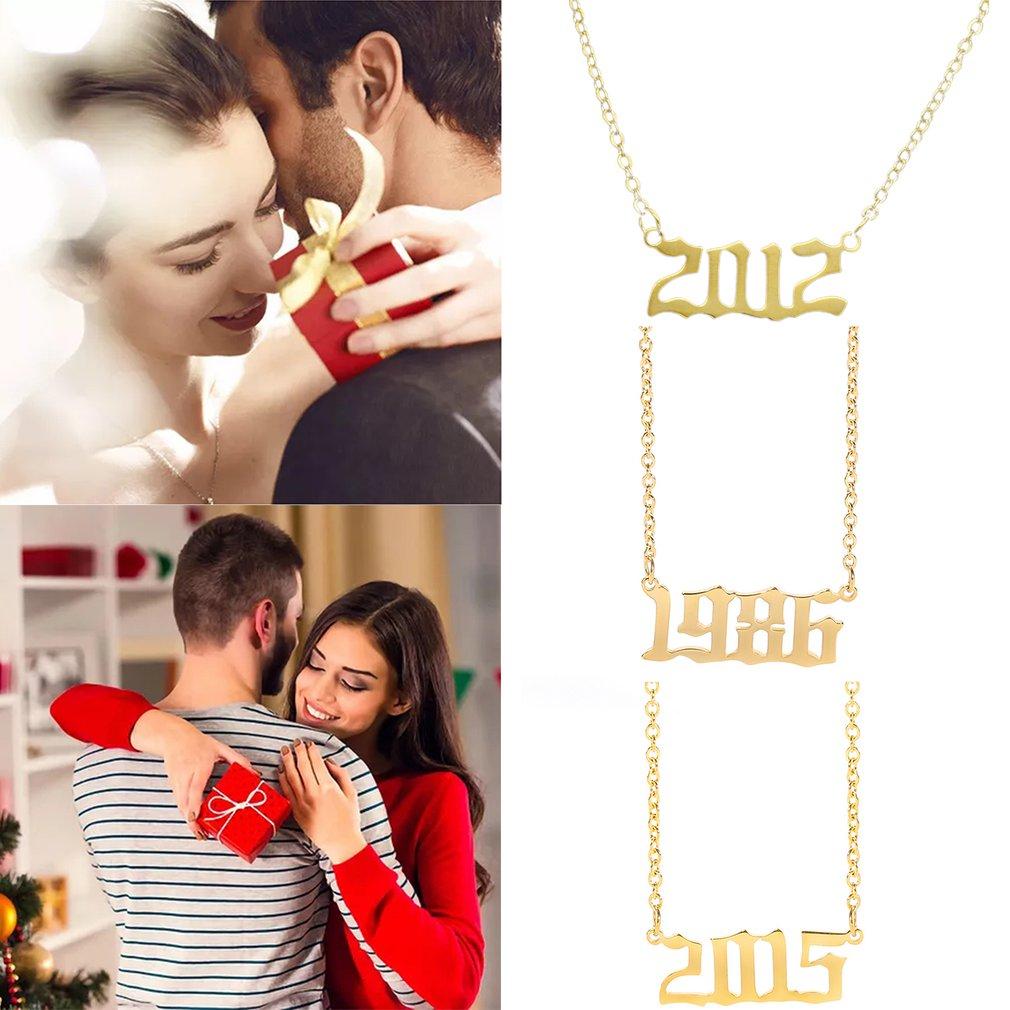 Number Pendant Necklace Jewelry Chain 