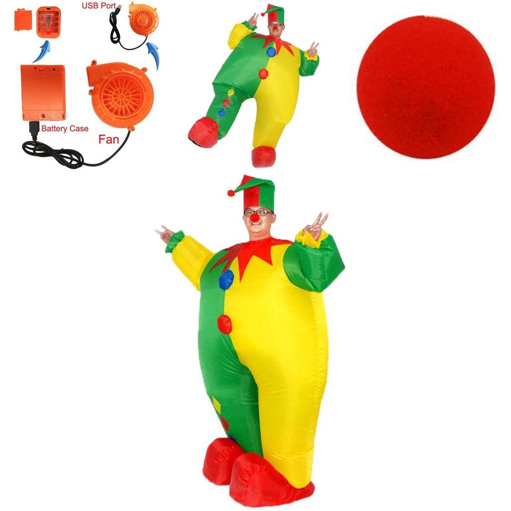 Eye-catching And Waterproof Inflatable Clown Outfit For Adult Fancy Dress Events