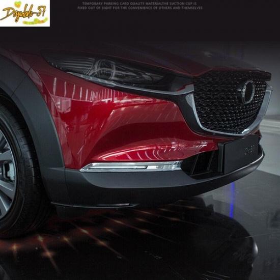 Chrome Front Fog Light Lamp Cover Trim Accessories  For Mazda CX-30 -