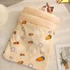 Cute Cat Sleeping Bag Thickened Cartoon Cat Nest Mat Winter Warm Pocket Type Kitten Quilt Bed Pet Supplies