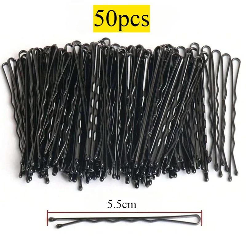 

50/600pcs New Invisible Black Hairpins Wave U-shaped Women Hair Clip Metal Barrettes Women Styling Hair Accessories