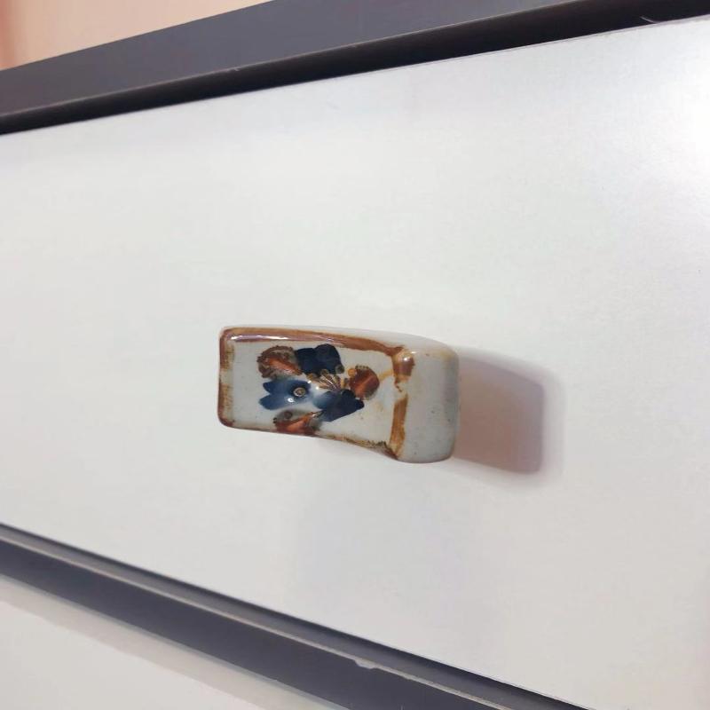 Ceramic Door Handles French Cottage Style Vintage Pulls for Kitchen Cupboard Wardrobe Dresser Home Decor Upgrade