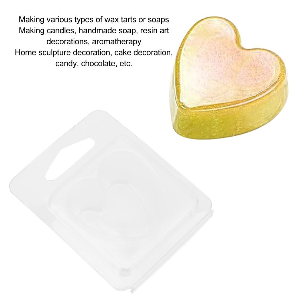 100Pcs PET Wax Melt Clamshell Tools Transparent Plastic Melt Trays For Valentine Day