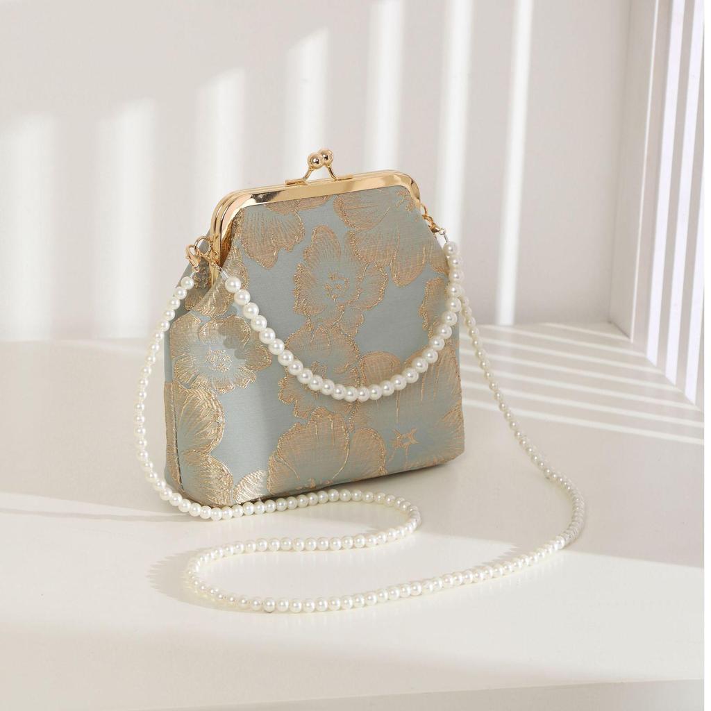 Elegant Pearl Chain Cheongsam Bag: Stylish Hanfu-Inspired Crossbody for Women