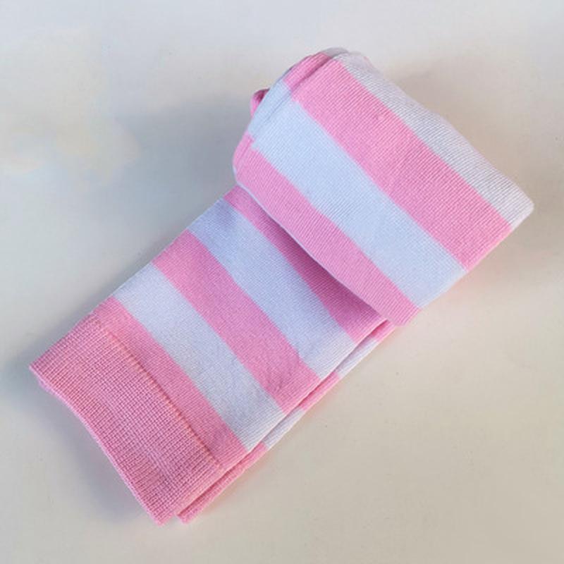 

Очаровательные длинные полосатые обтягивающие чулки выше колена в стиле аниме, розовые, синие, белые для женщин и девочек, студенческие хлопковые чулки в стиле каваи в стиле Лолита