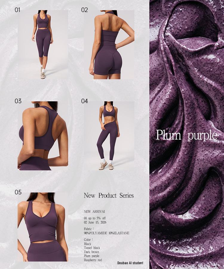 Seamless Quick-Drying High-Waist Yoga Set with Butt-Lifting Pants for Women