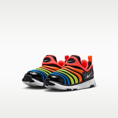 Nike Dynamo Free Breathable Low Top Kids Lifestyle Shoes Black Orange