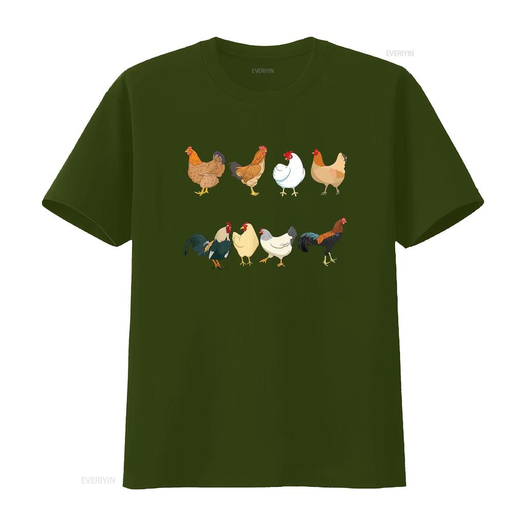 T-shirt Poulets Amateurs de Poulets Propriétaires Éleveurs s vintage Lavé mode Haut Pour le Quotidien Élégant homme Confortable