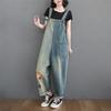 Denim Long Loose Wide Leg Pants with Large for Going Everyday Fall Size [Mohokyo] Women's Overalls, All-in-One Jeans, Pants, Fit, Pockets, Flattering,