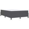 Bed Frame with Mattress Dark Grey 140 x 190 cm Fabric