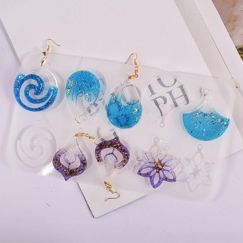 71 Resin Jewelry Molds with Earring Resin Molds,Earring Hooks,Jump Rings for Pendant Keychain Resin Jewelry Making