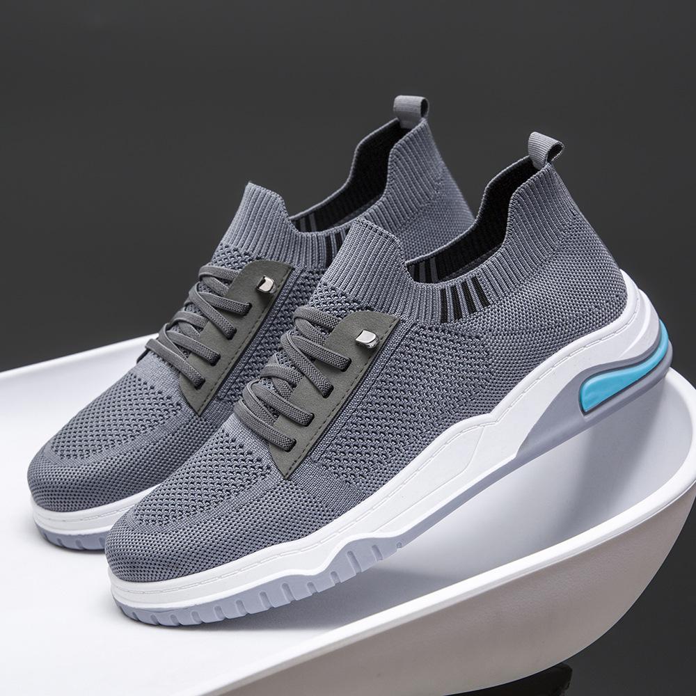 Shoes Summer New Mesh Breathable Men's Shoes Men's Thin Lightweight Fly-woven Shoes Soft Sole One-pedal Casual Shoes
