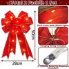 2pcs Large Size LED Luminous Bow Luminous Design Handmade Craft Christmas Tree Decoration Ribbon Material Creative