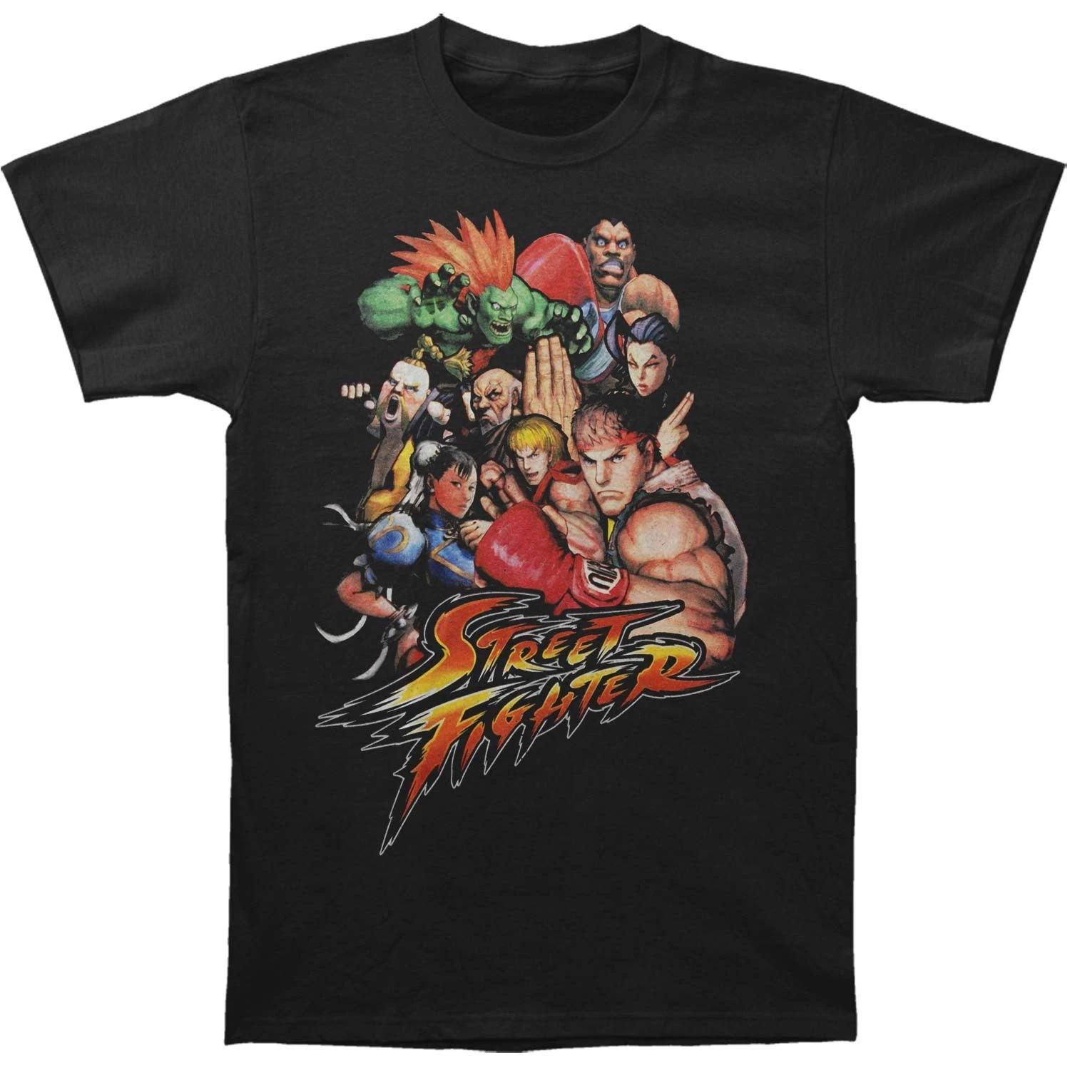 Men s Street Fighter STFTR Slim Fit T-shirt Medium Black XL