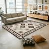 Persian Retro Brown Large Living Room Carpet Decoration Bedroom Soft Fluffy Sofa Floor Mats Washable Antiskid Dining Room Rug