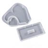 2PCS/Set DIY Dual Love Hearts with Base Casting Silicone Mold Crystal Epoxy Resin Craft Mould Handmade Photo Frame Home Desktop Decoration
