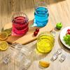 4 Pcs Creative Glassware Set Wave Shape Drinking Glasses with Glass Straw Aesthetic Cups Vintage Ribbed Glass Cups Cute Drinking Glasses for Tea Beer