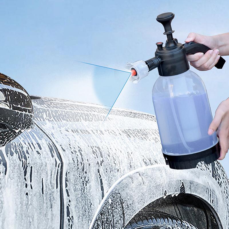 2L Hand Pump Foam Sprayer Pneumatic Washer High Pressure Foam Car Wash Spray Bottle Car Window Cleaning Tool