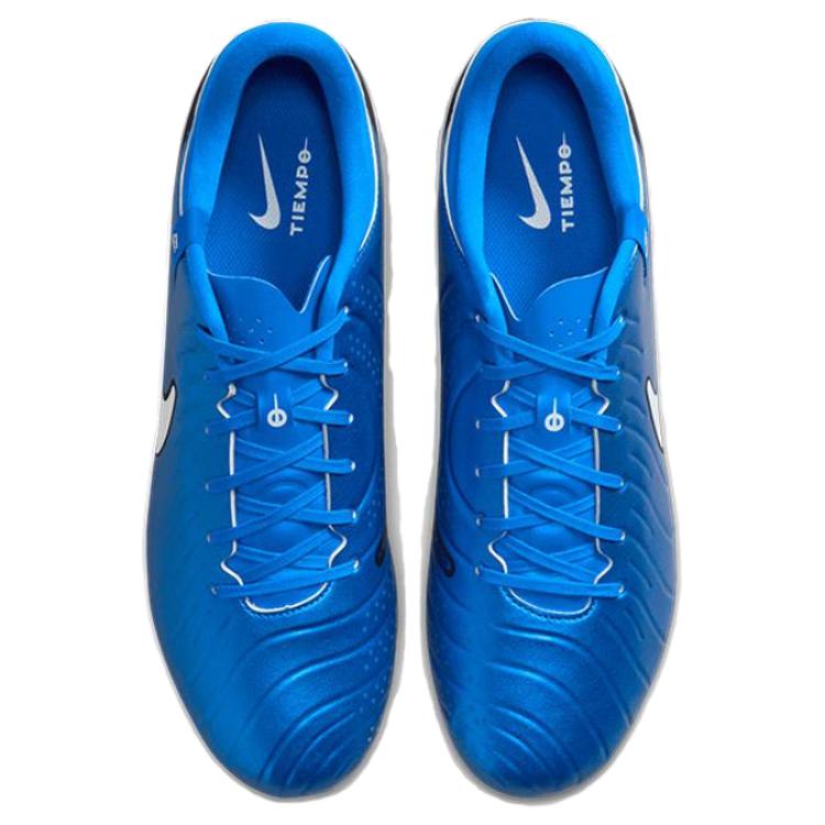 Nike Tiempo Legend 10 Versatile Comfortable HG (Rubber Short Studs) Non-Slip Durable Soccer Shoes Men Soccer Shoes Blue DV4339-400
