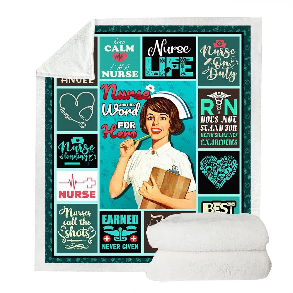 Nurse Gift Blanket Soft Flannel Blanket Nurse Graduation Gift Blanket