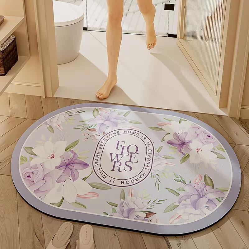 Nordic Bathroom Rugs Anti Slip Bath Mat Foot Mats Quick Dry Shower Carpet Toilet Rugs Door Mat Washable For Living Room