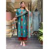 Indian Bollywood Ethnic Salwar Kameez Pakistani Cotton Kurti Palazzo Dupatta Set