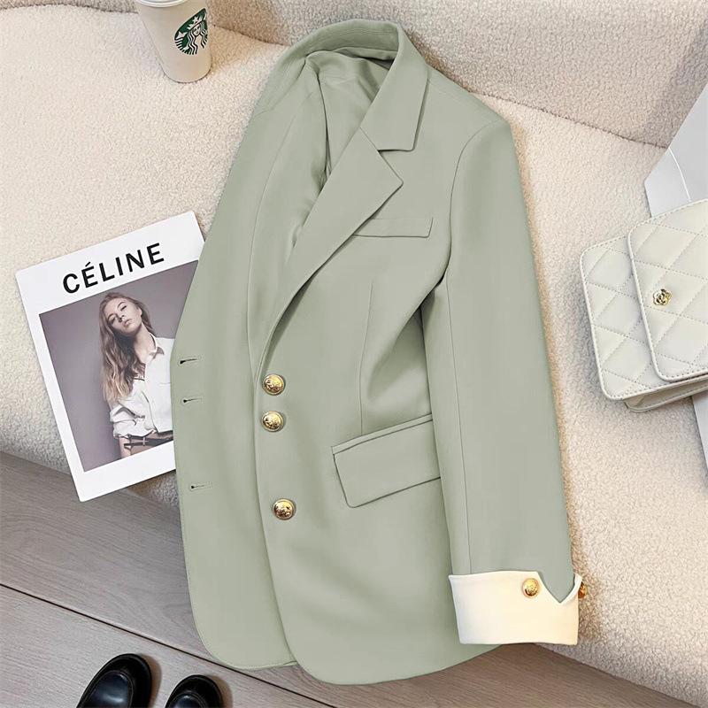 Spring/Autumn 2025 Korean-Style Loose Fashion Suit Jacket - Versatile Casual High-End Design