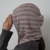 Women's Two-tone Striped Hooded Winter Hat