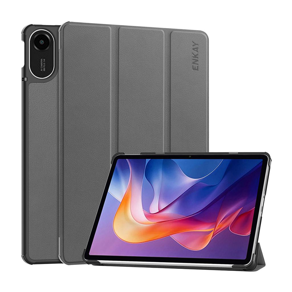 For Xiaomi Redmi Pad 2 Trifold Stand Cover ENKAY HAT PRINCE PU Leather+PC Tablet Case with Auto Wake/Sleep
