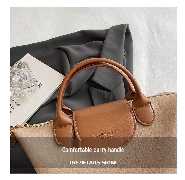 Z Niche Kontrastfarbe Kleine Tasche: 2024 Neue Mode Handliche Knödeltasche für Damen - Frühling/Sommer Ein-Schulter Umhängetasche mit Textur