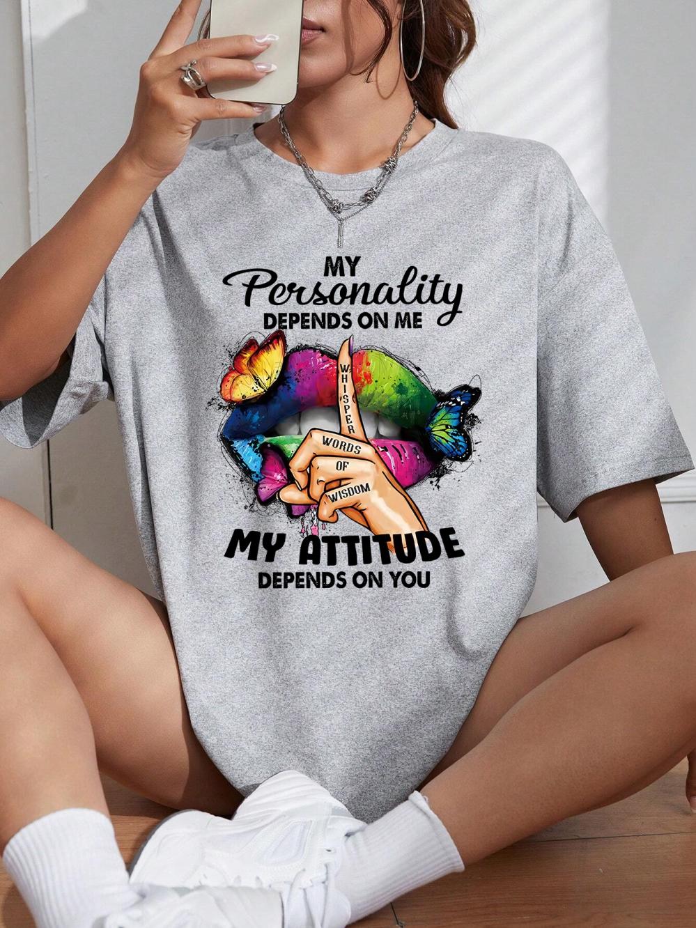 

Женская повседневная хлопковая футболка с принтом губ и рук, мягкая, уличная, с коротким рукавом, модная, удобная, подходящая ко всему, женская 4XL