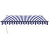 Retractable Awning Blue and White 3x2.5 M Fabric and Aluminum