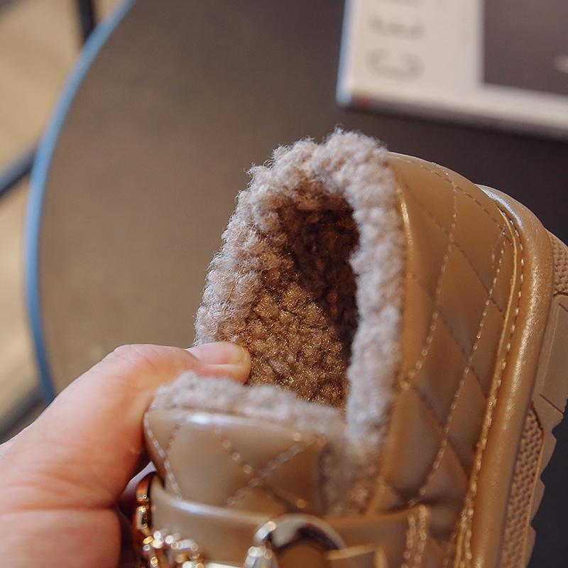 Mode Hiver Printemps Chaussures en Cuir pour Bébés Filles Britanniques Chaussures Mary Janes Souples pour Enfants Mode Enfant Décontracté Solide Mocassins à Enfiler pour Tout-Petits