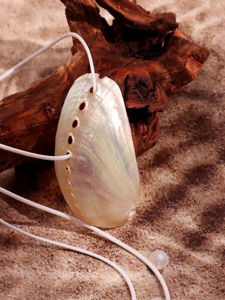 Overdreven Natuurlijke Schelp Sleutelbeen Ketting Bedel Ketting Touw Ketting Y2K Zomer Strand Vakantie Bedels Sieraden Voor Vrouwen