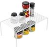 Kitchen Storage Rack, Spice Rack, Under-Sink Storage, Closet Organizer, White, Set of 2