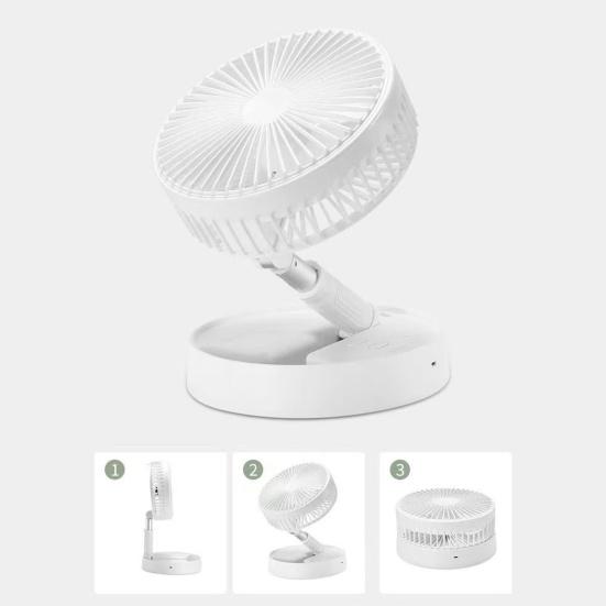 Trådløs Sammenleggbar Vifte med Fjernkontroll Sterk Luftstrøm Lav Støy Energisparende Oppladbar Justerbar Høyde Kjølevifte