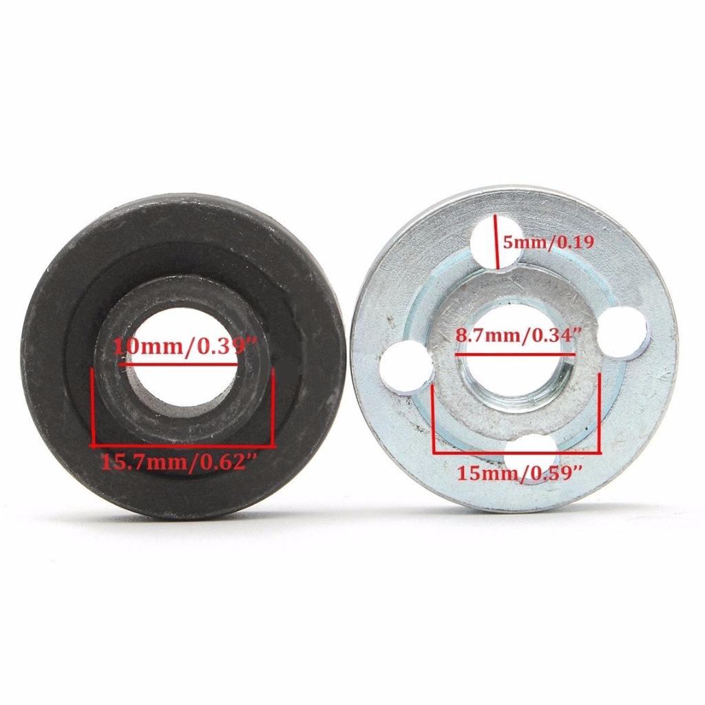 M10-Winkelschleifer-Flanschsatz, Kontermutter-Innen-Außen-Satz. Drehmaschinenbearbeitung von Stahl